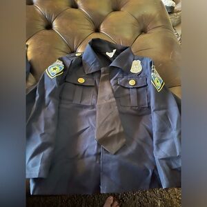 Kids police costume ! Medium comes with two shirts, one long sleeve & short.